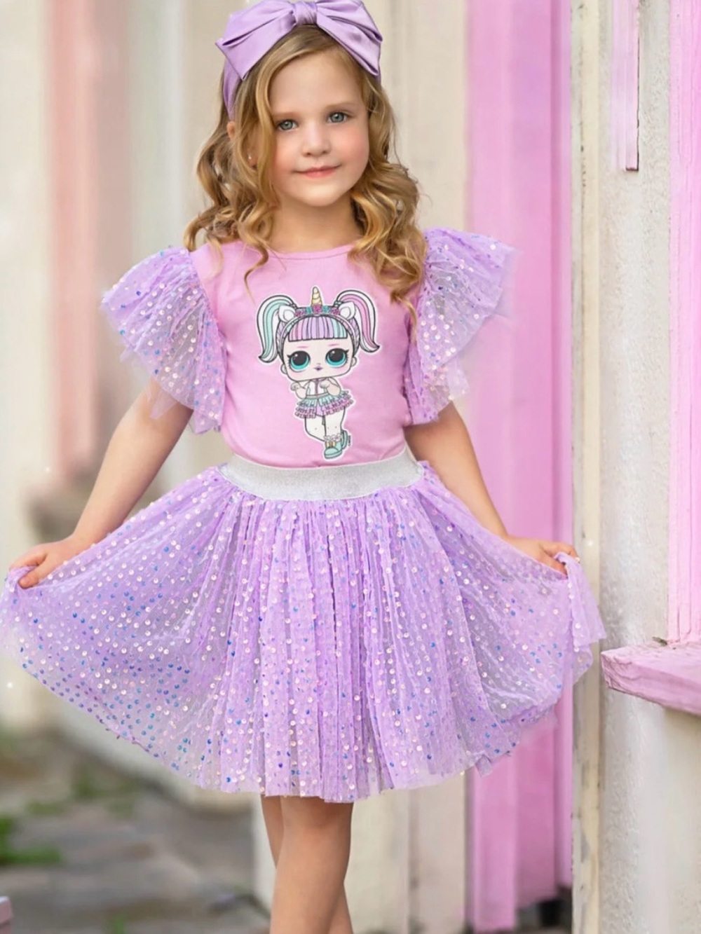 NWT L.O.L. Surprise Unicorn Shimmer Tulle Tutu Skirt Set 2T/3T